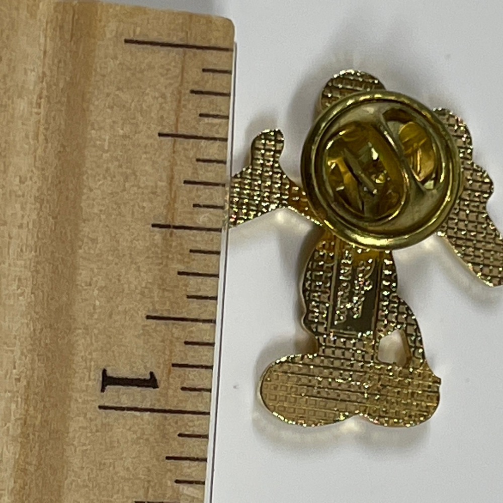 Disney Mickey Mouse Enamel Pin Unisex Gold Tone Classic Pose Collectible - Picture 7 of 7